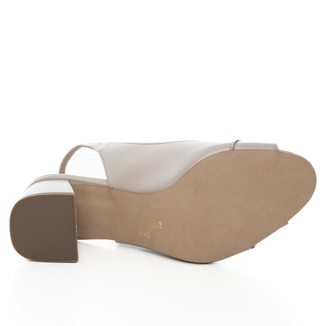 Peep Toe Chanel Perolado Avelã Salto Bloco Confortável - NF409