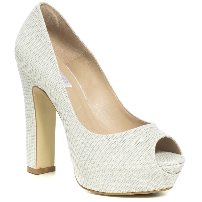 Peep Toe Festa Prata Plataforma Salto Super Alto - 276D.10105