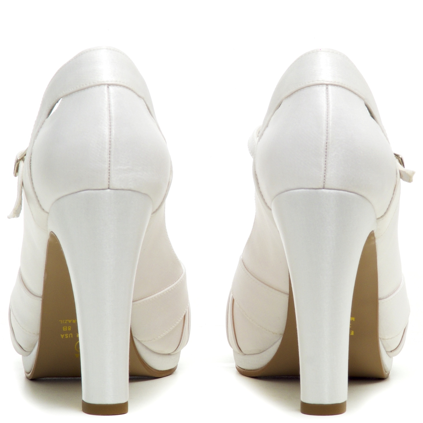 Peep toe Noiva Cetim Velvet Salto Alto - MV3685