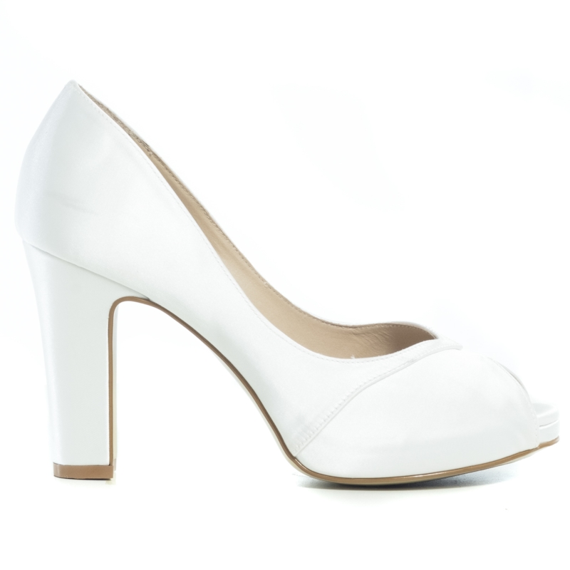 Peep toe Noiva New White Salto Alto Plataforma - 296D.10168 