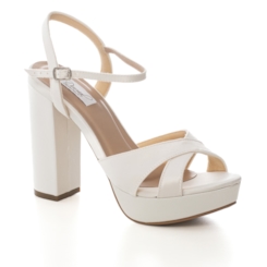 Plataforma Noiva Off White Salto Bloco Alto - MV3851