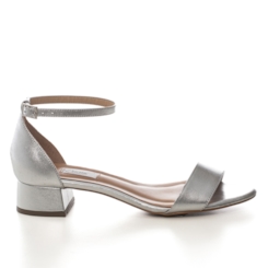 Rasteira Festa Metalizada Salto Bloco Baixinho - NF211