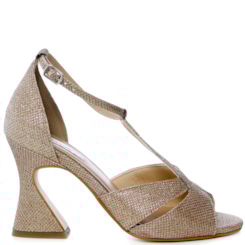 Sandália Festa Brilhante Prata Velha Salto Taça - MV3793 