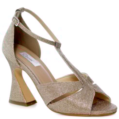 Sandália Festa Brilhante Prata Velha Salto Taça - MV3793 