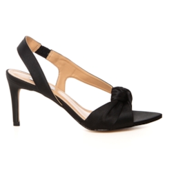 Sandália Festa Nó Preta Bico Folha - 478D.11709