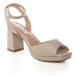 Sandália Festa Perolado Avelã Plataforma Comfort - NF662