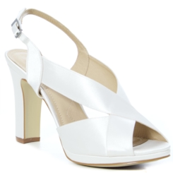 Sandália Noiva Cetim New White Salto Confortável - 296D.10704