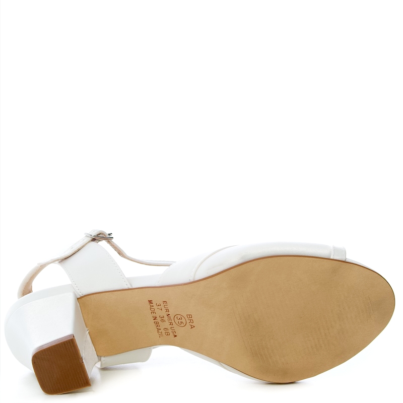 Sandália Noiva Cetim Salto Comfort - MV3785