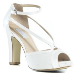 Sandália Noiva New White Salto Alto Largo - 296D.10162