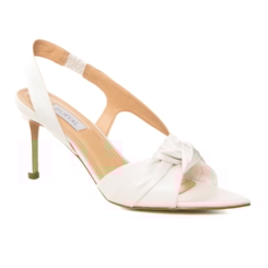 Sandália Noiva Nó Off White Bico Folha - 478D.11709