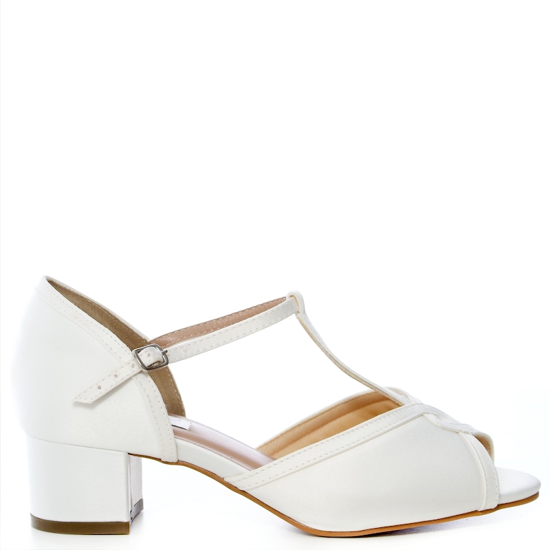 Sandália Noiva Off White Vintage Salto Baixo - MV3754-1662 