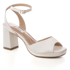 Sandália Noiva Plataforma Comfort Salto Bloco - NF662