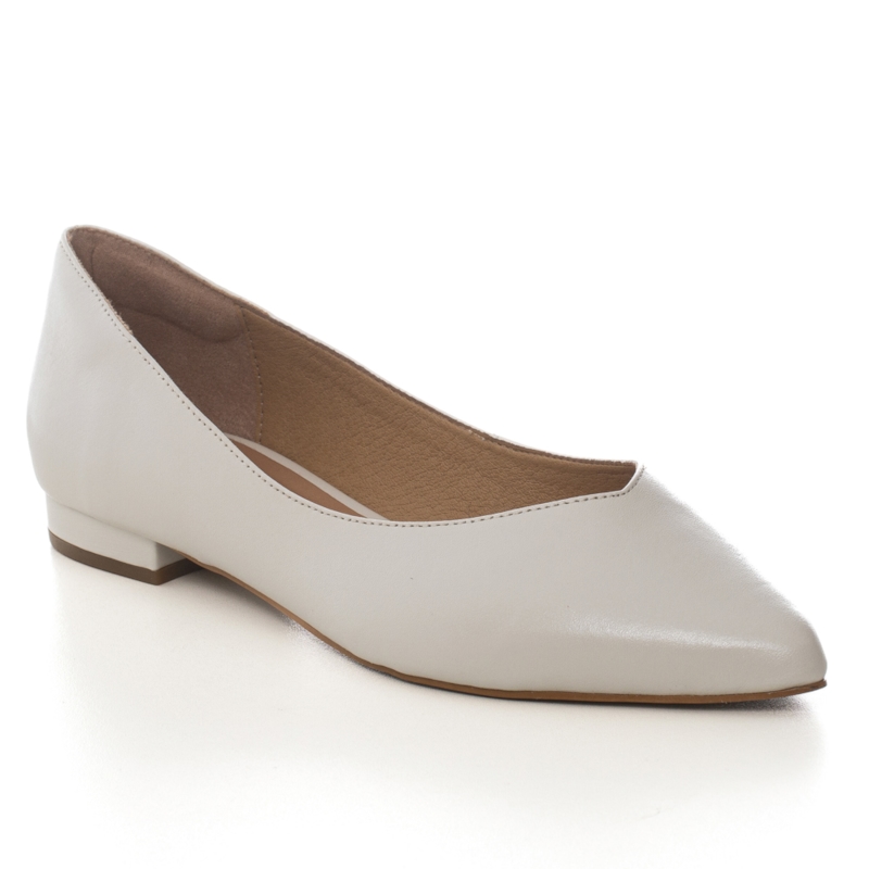 Sapatilha Noiva Clássica Couro Perolado Comfort  - NF26024