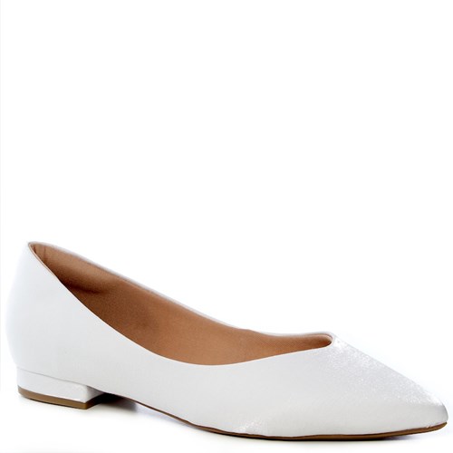 Sapatilha Noiva Classica Velvet Branco Comfort - NF26024