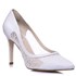 Sapato Feminino Noiva Salto Alto Tela Gliter Branco - SE4986