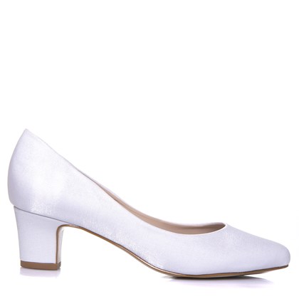 Sapato Feminino Noiva Salto Confortável Cetim Velvet - WD1199