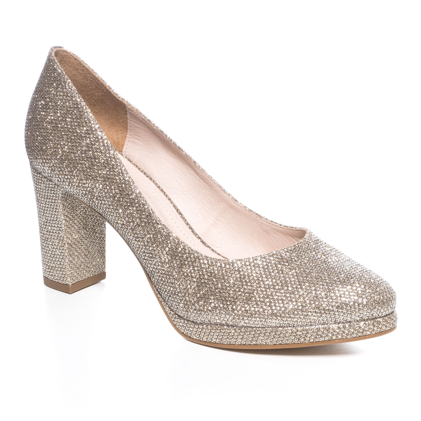 Compre SAPATO DE FESTA PRATA VELHO SCARPIN FEMININO TECIDO CAVEZZA Online