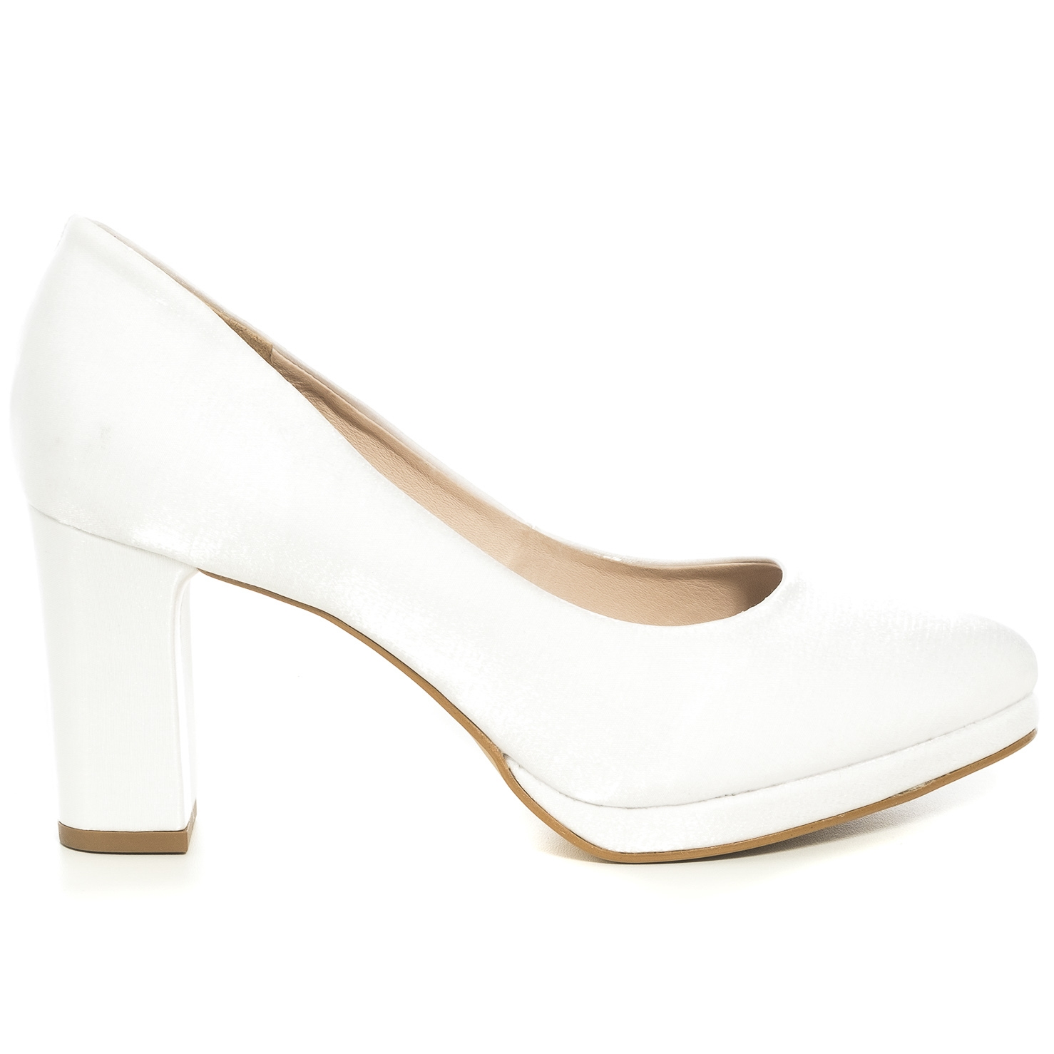 Sapato Noiva New White Plataforma Salto Médio - 68030 - Durval Calçados