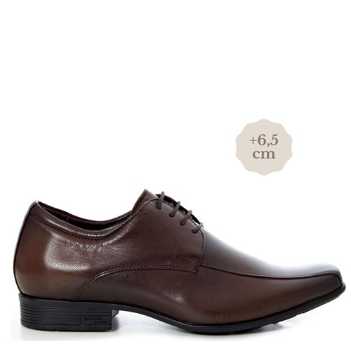 Sapato Noivo Couro Dark Brown + 6,5 cm - 78400