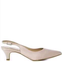 Scarpin Chanel Cetim Nude Salto Baixo - 233D.10193