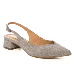 Scarpin Chanel Festa Brilhante Grafite Salto 2 - NF908