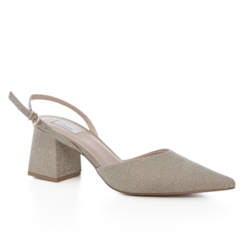 Scarpin Festa Chanel Brilhante Salto Bloco - SR814-11712