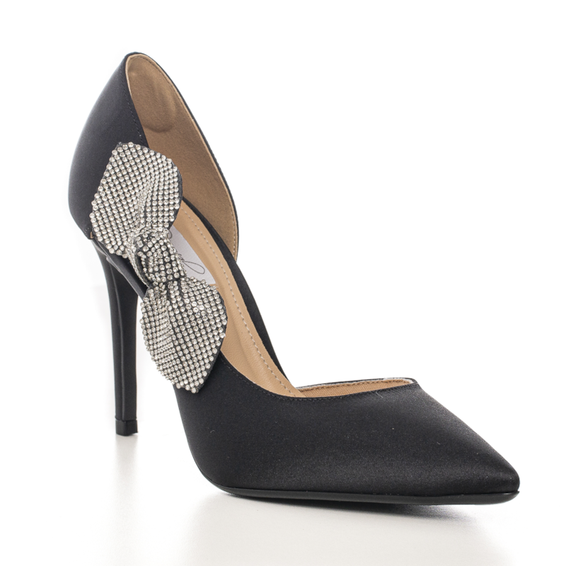 Scarpin Festa Elegance Cetim Preto Salto Alto - 274D.11451