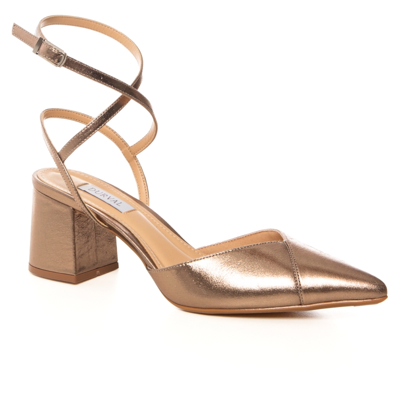 Scarpin Festa Pelica Prata Velha Salto Baixo Confortável - 498D.11748