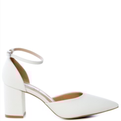 Scarpin Noiva Brilhante Salto Bloco Confortável - 303D.10715