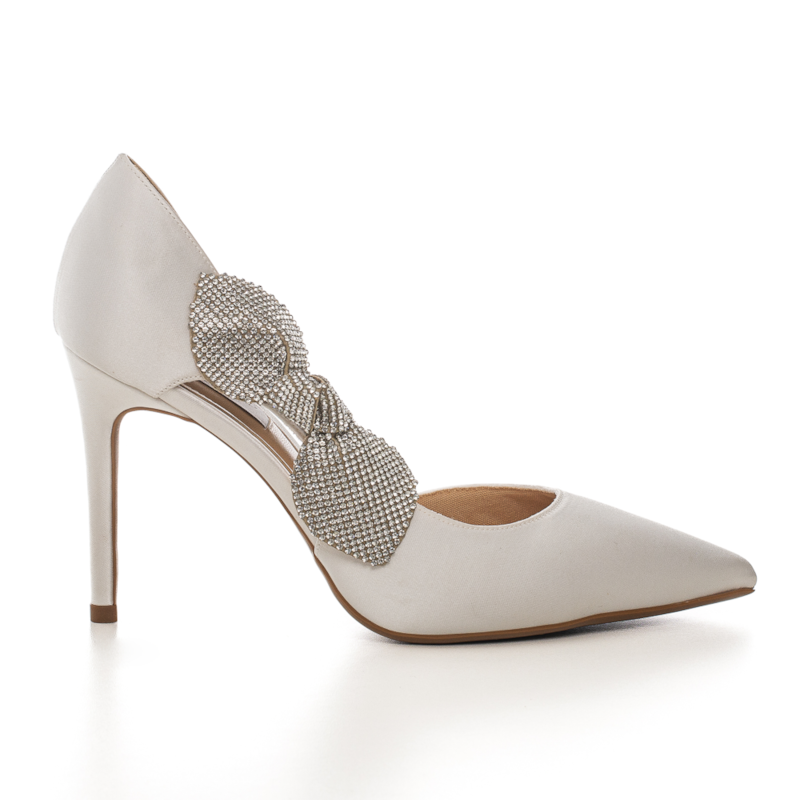Scarpin Noiva Elegance Cetim Off Salto Alto - 274D.11451