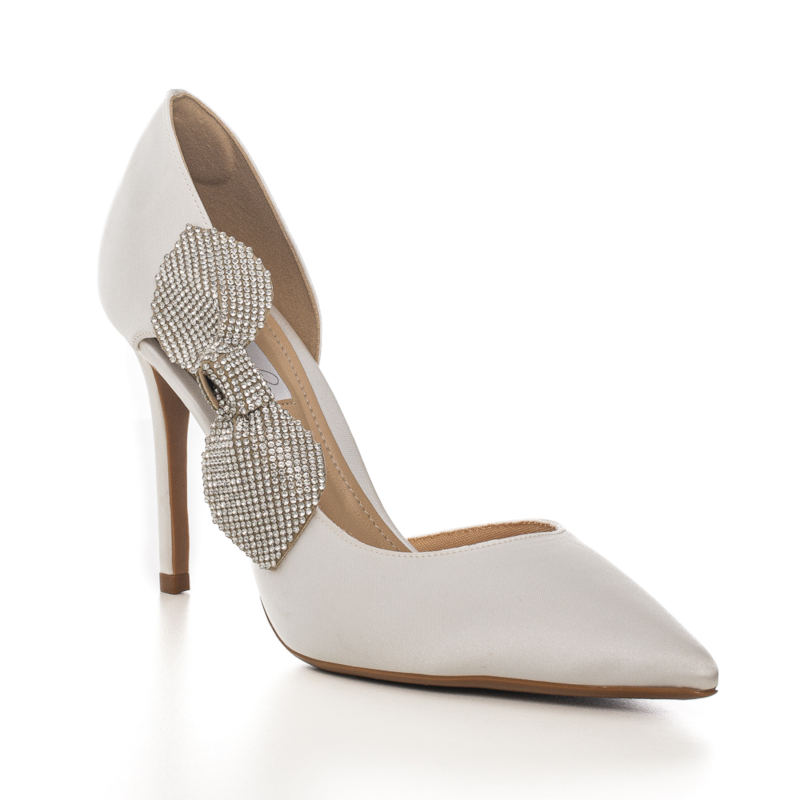 Scarpin Noiva Elegance Cetim Off Salto Alto - 274D.11451