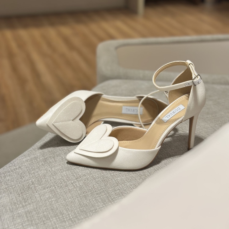 Scarpin Noiva Paris Brilhante Coração Salto Alto - 274D.11691