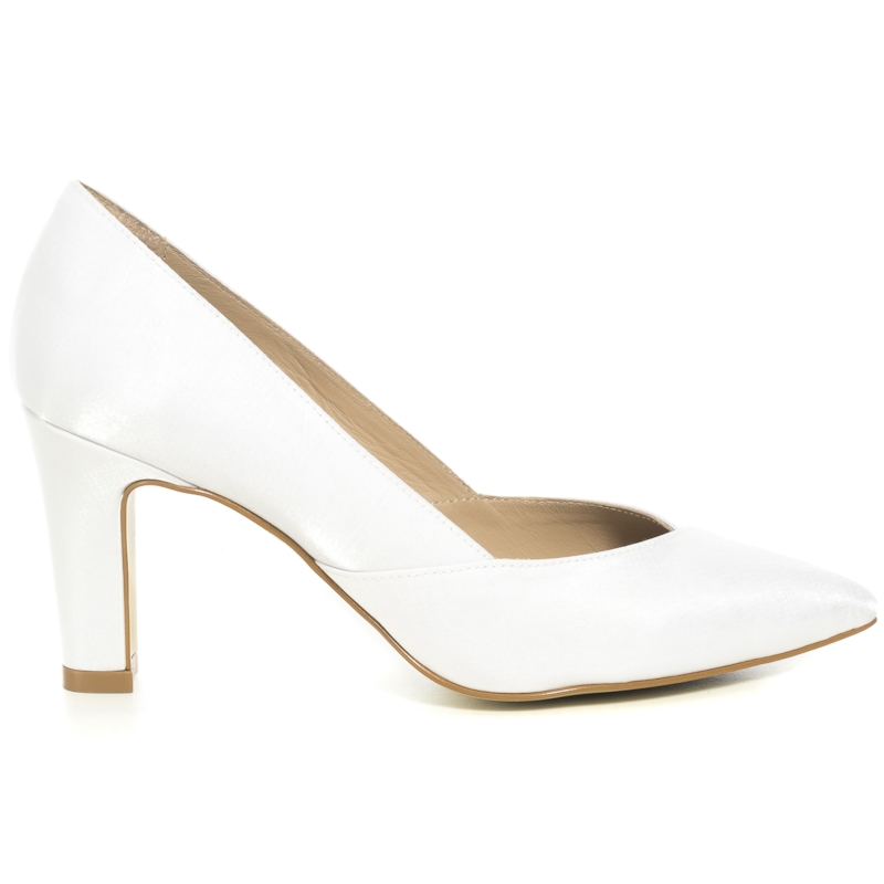 Scarpin Noiva Velvet Branco Salto Confortável - 235D.60011 