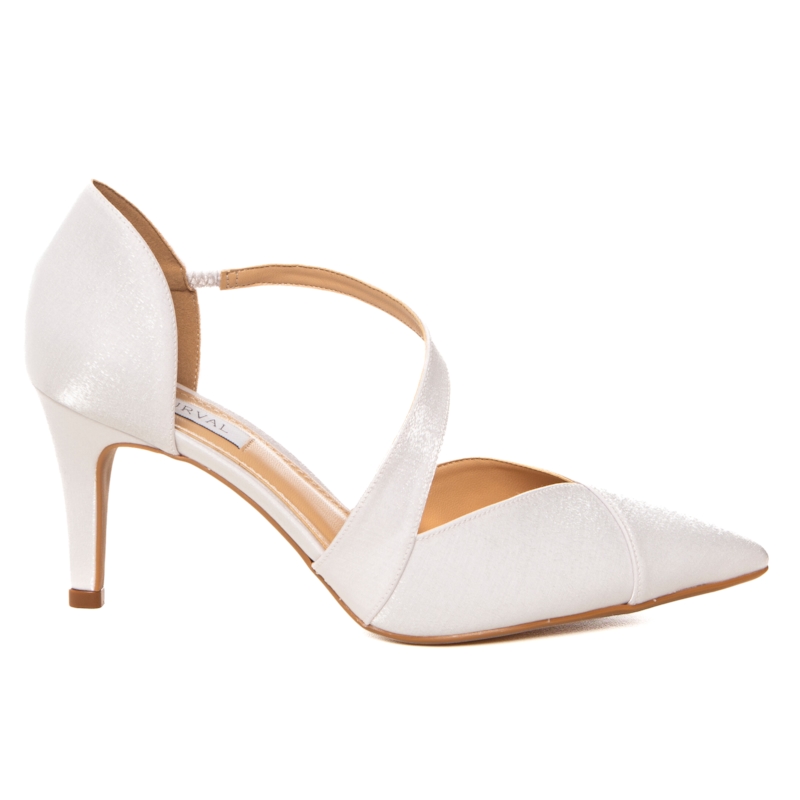 Scarpin Noiva Velvet Branco Salto Médio - 297D.11698