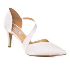 Scarpin Noiva Velvet Branco Salto Médio - 297D.11698